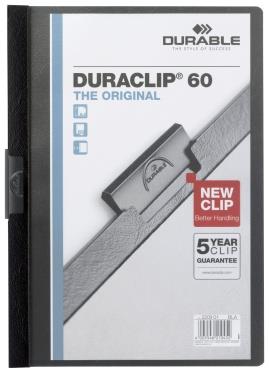 881200 Durable 2209-01 Klemmappe DURACLIP A4 60 ark A4 sort 